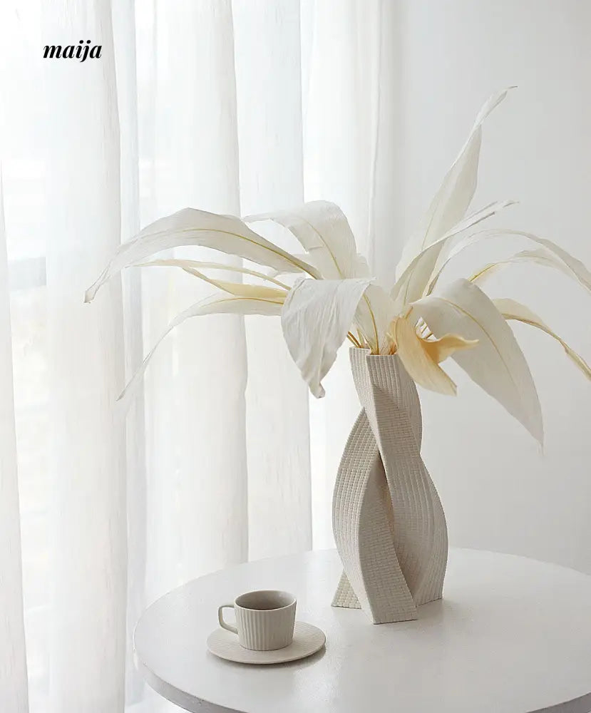 Renee Texture Twist Ceramic Vase from maija