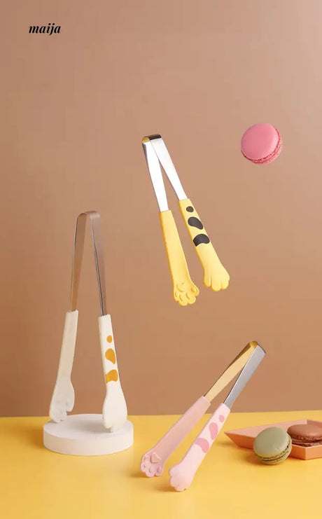 Colourful Cat Paw Kitchen Tongs from maija