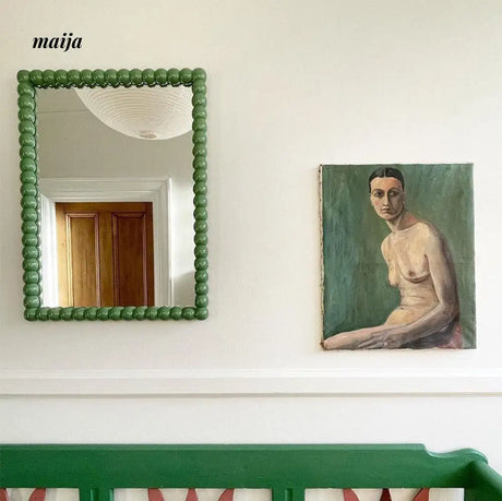 [Pre-Order] Jade Beaded Square Mirror from maija