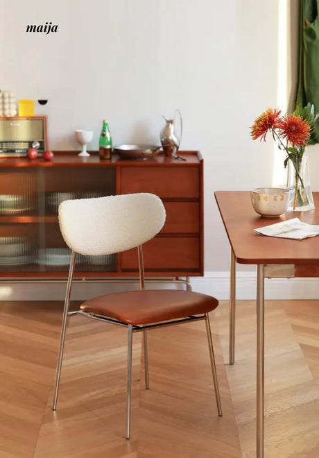 Anamoda Leather Boucle Dining Chair from maija