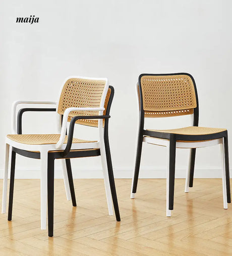 Woven Rattan Stackable Chair (set of 2) from maija