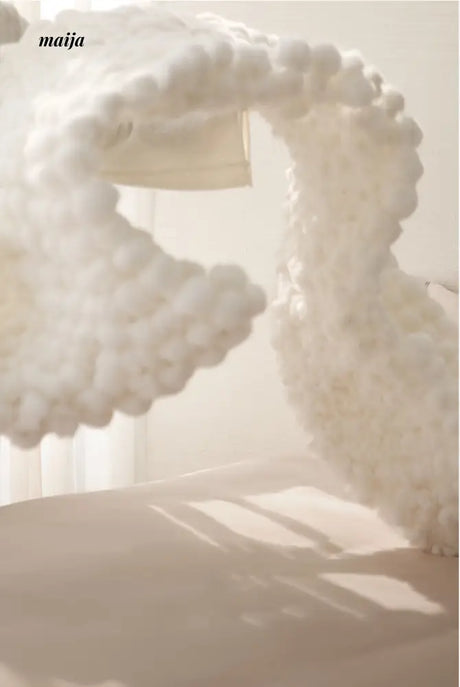 Rabbit Snowball Fluffy Velvet Throw from milamila