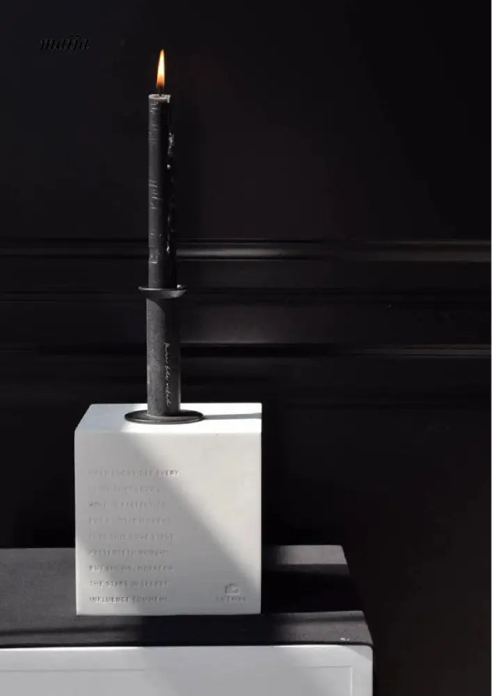 Black Cylinder Candle from oroliving