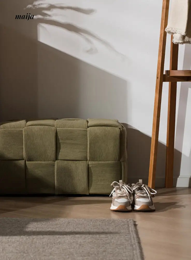Woven Corduroy Cube Stool from maija