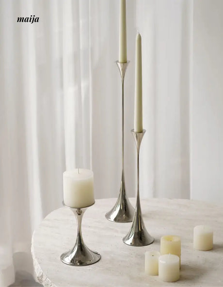 Meteor Stainless Steel Candle Holder Set from maija