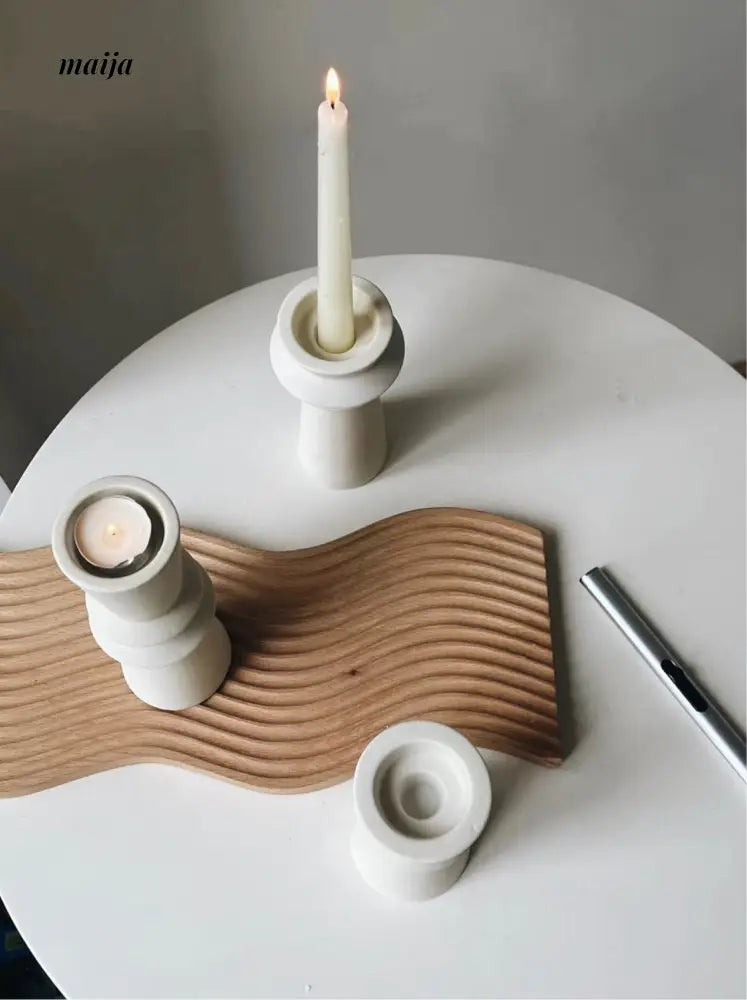 Enzo Ceramic Candle Holder from maija