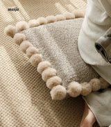 Sunflower Fur Cream Cushion from milamila