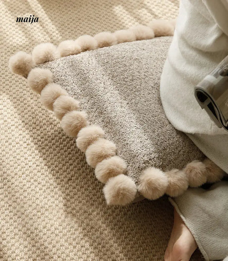 Sunflower Fur Cream Cushion from milamila