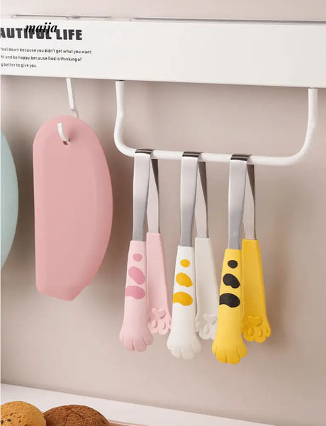 Colourful Cat Paw Kitchen Tongs from maija
