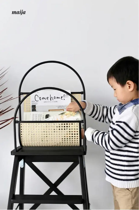 Metal Rattan Magazine Rack from maija