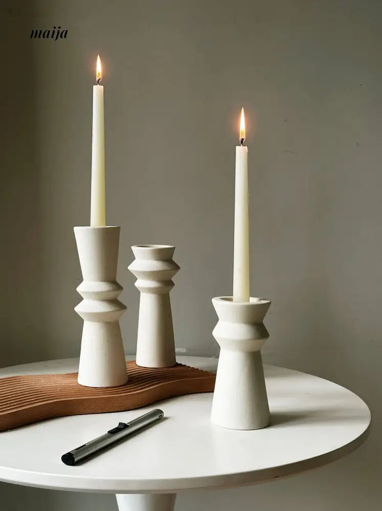 Enzo Ceramic Candle Holder from maija