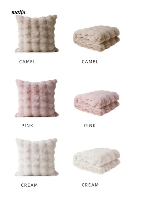 Velvet Bubble Cushion and Blanket from milamila