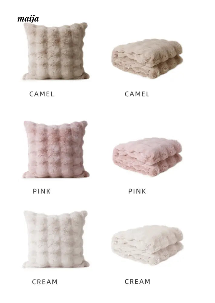 Velvet Bubble Cushion and Blanket from milamila