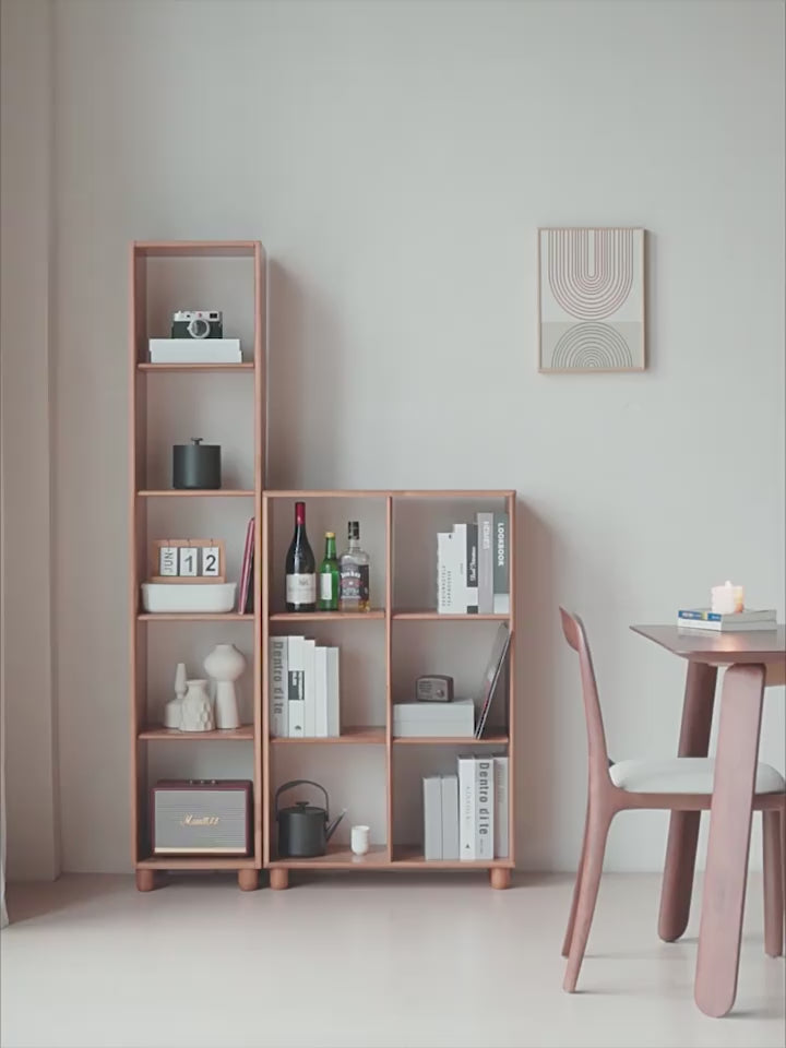 Cherry Wood Grid Shelf
