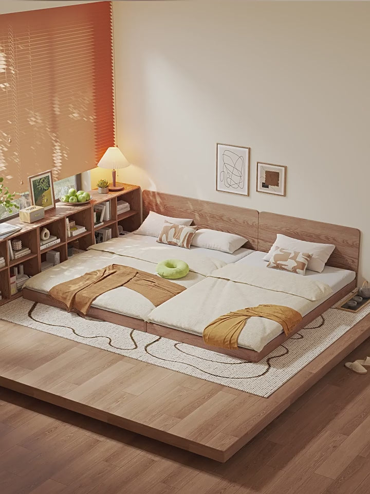Japanese Tatami Solid Wood Platform Bed