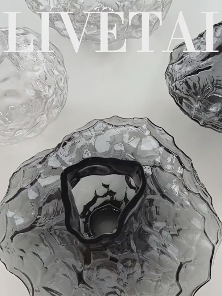 LIVETAI Light Luxury Crystal Glass Vase