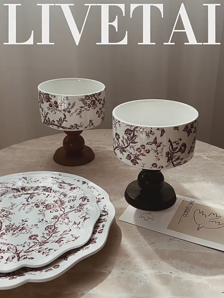 LIVETAI French Retro Ceramic Dinnerware