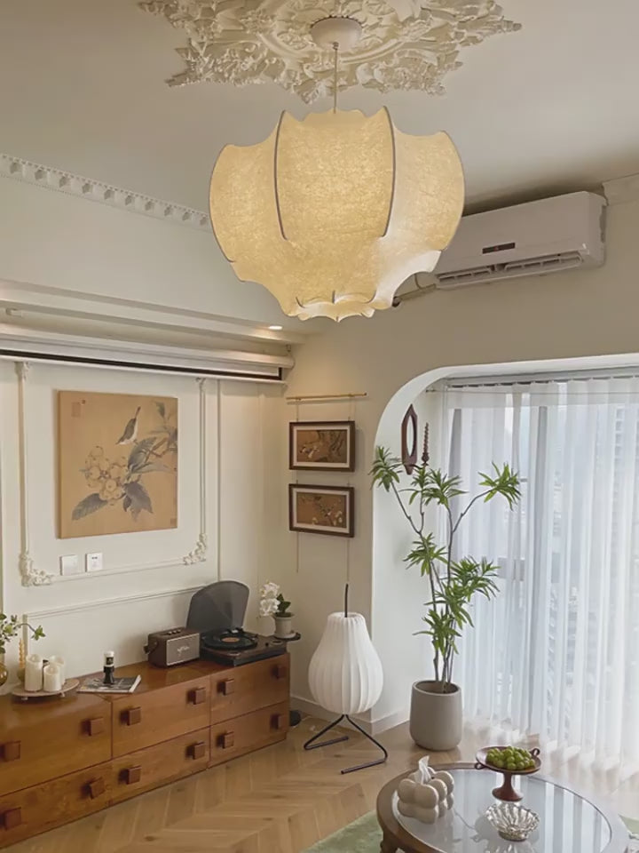 Gracie Cream Silk Ceiling Pendant Light