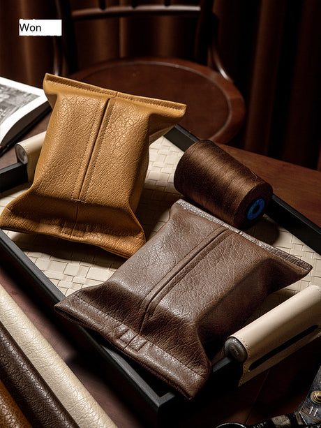 VANT Tiberius Artisan Leather Tissue Box Set from VANT