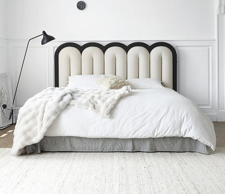 MOYU Araceli Retro Elegant High-Back Leather Bed from MOYU
