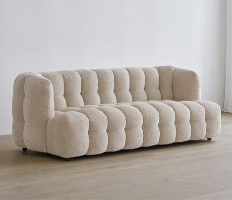 MOYU Tsubaki Elegant Retro Fabric Three-Seater Sofa from MOYU