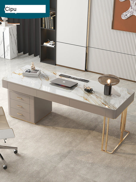DIPU Isla Italian Minimalist Rock Plate Desk from DIPU