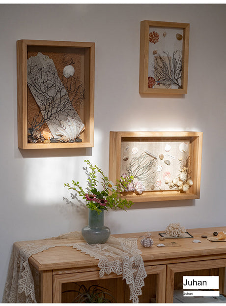 JUHAN Kyoko Three-Dimensional Natural Wood Decorative Storage Frame from JUHAN