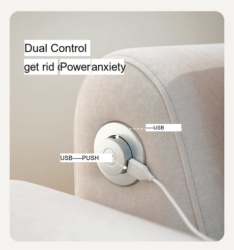 DIPU Livia French Cream Charging Sofa from DIPU