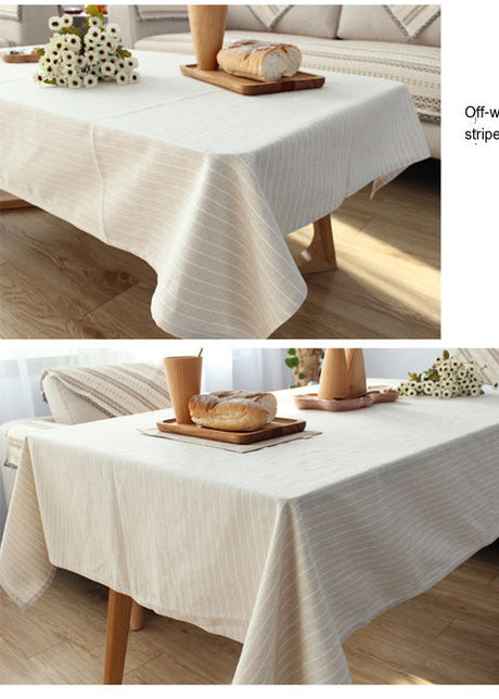 CHESTNUT COCOON Akihiko Elegant Solid Cotton Linen Tablecloth from CHESTNUT COCOON