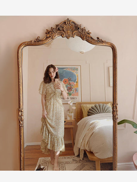 LANXESS Valentina Elegant Carving Wall-Mounted Mirror from LANXESS