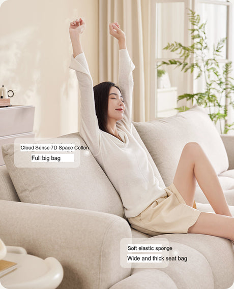 DIPU Livia French Cream Charging Sofa from DIPU