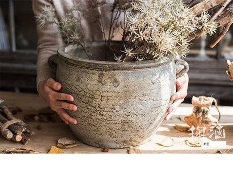 JUHAN Isolde Rustic Floral Arrangement Pottery Vase from JUHAN
