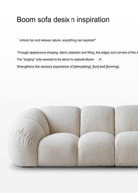 MOYU Isadora Chic Retro Cream Fabric Sofa from MOYU