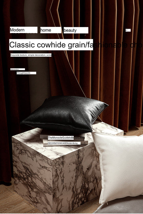 VANT Marisol Luxurious Imitation Leather Lumbar Pillow from VANT