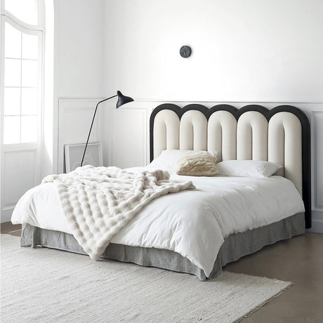 MOYU Araceli Retro Elegant High-Back Leather Bed from MOYU