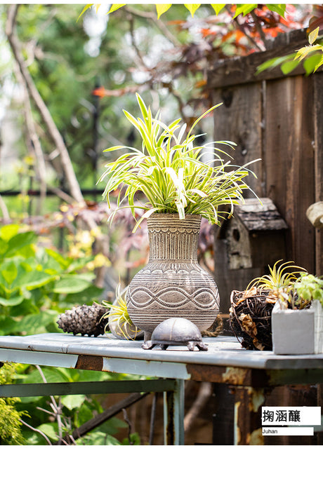 JUHAN Alhambra Rustic Vintage Ceramic Flowerpot from JUHAN