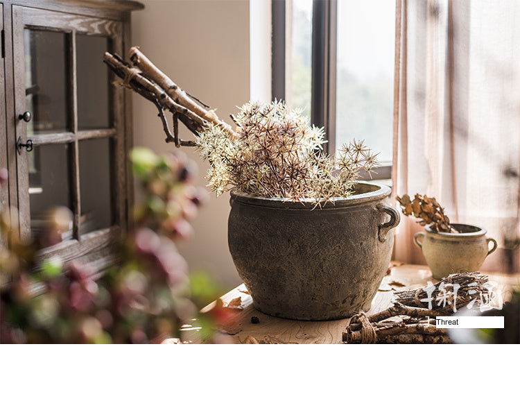 JUHAN Isolde Rustic Floral Arrangement Pottery Vase from JUHAN