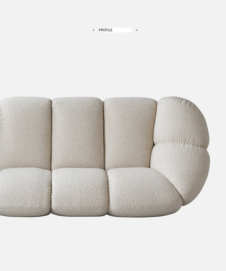 MOYU Isadora Chic Retro Cream Fabric Sofa from MOYU