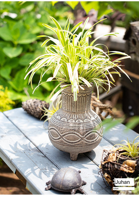 JUHAN Alhambra Rustic Vintage Ceramic Flowerpot from JUHAN