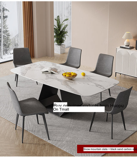 DIPU Whitney Rock Panel Dining Table & Chair Set from DIPU