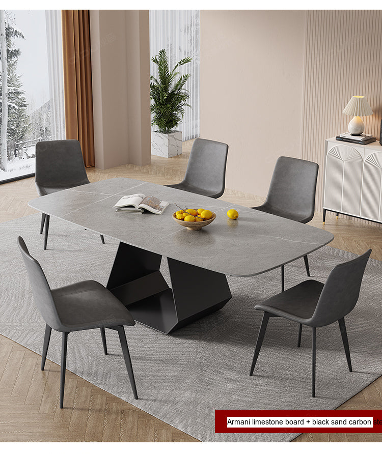 DIPU Whitney Rock Panel Dining Table & Chair Set from DIPU