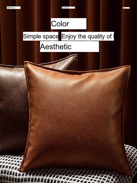 VANT Marisol Luxurious Imitation Leather Lumbar Pillow from VANT
