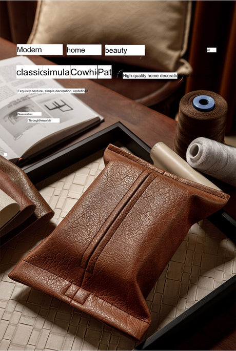 VANT Tiberius Artisan Leather Tissue Box Set from VANT