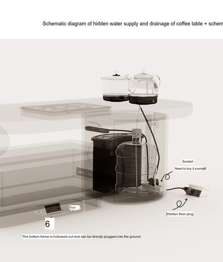 QUANMU Alejandro Elegant Multi-Functional Coffee Table from QUANMU