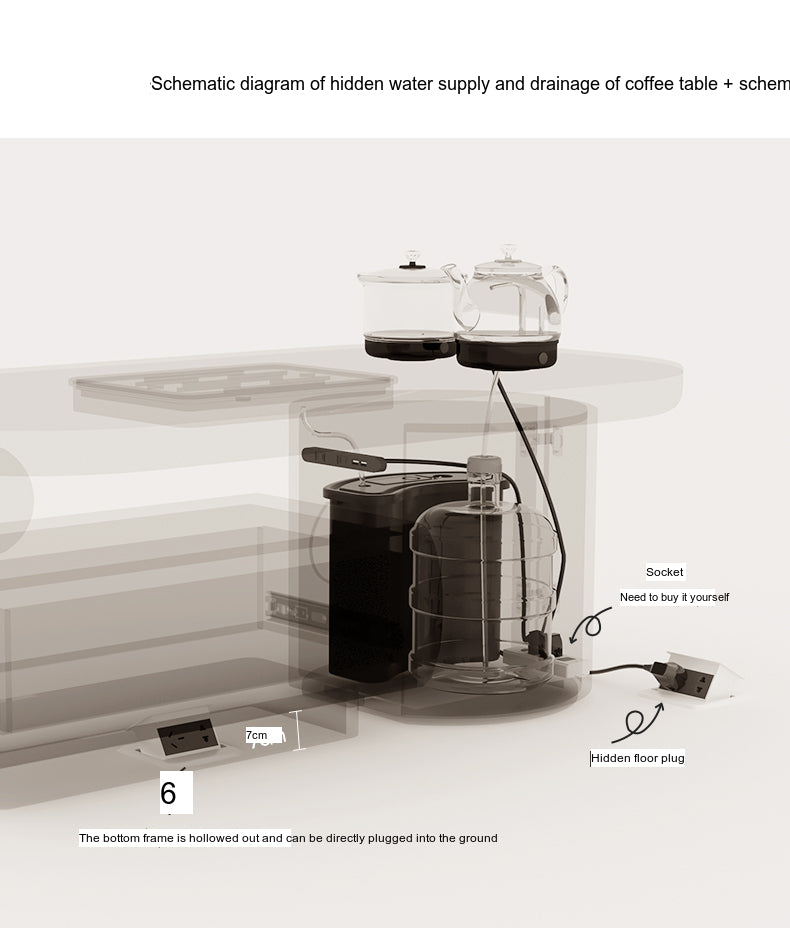 QUANMU Alejandro Elegant Multi-Functional Coffee Table from QUANMU