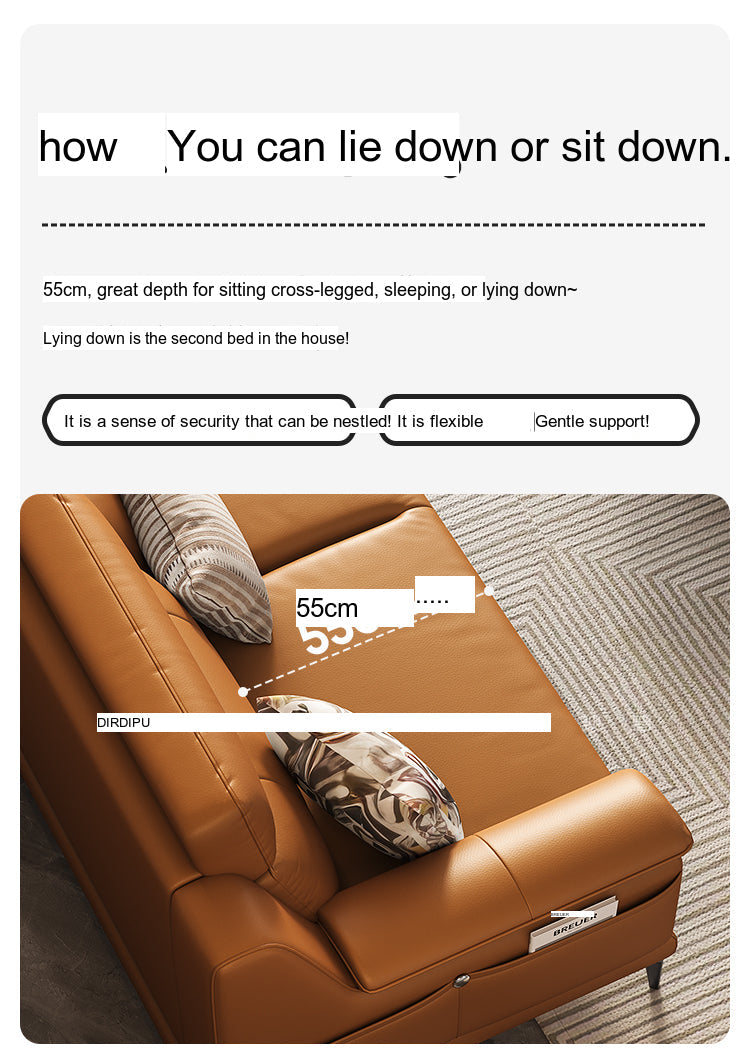 DIPU Zara Italian Cowhide Sofa from DIPU