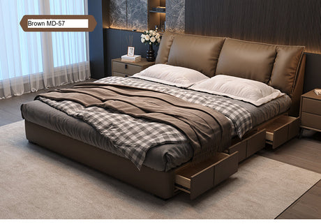 FASATI Alexander Luxe Minimalist Leather Bed from FASATI