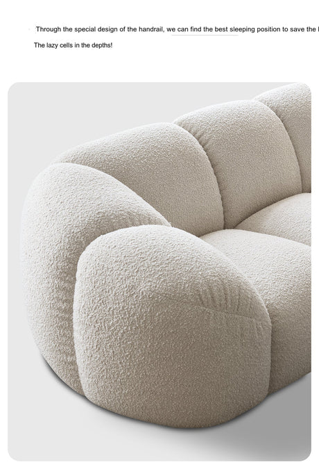 MOYU Isadora Chic Retro Cream Fabric Sofa from MOYU