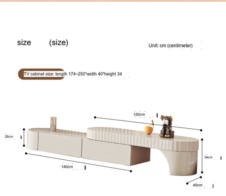 DIPU Riley French Cream Coffee Table from DIPU