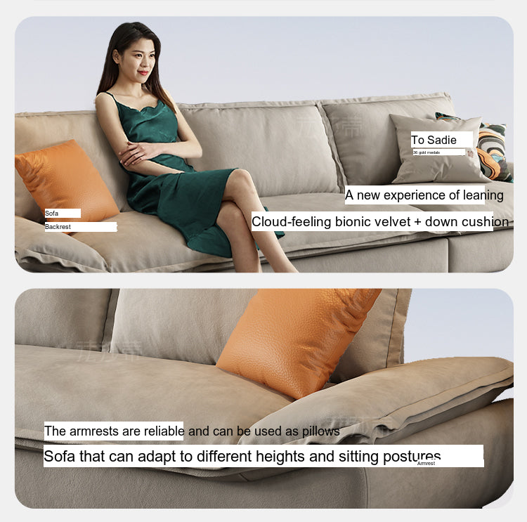FASATI Isolde Cozy Creamy Corner Sofa from FASATI